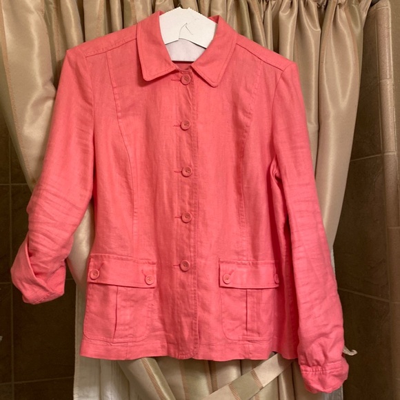 Charter Club Jackets & Blazers - Charter Club 100% Linen Melon jacket -Large-Bundle for more discount!